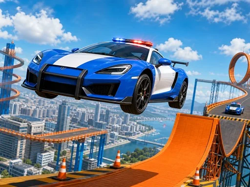 Police Car Stunt Challenge - 5853